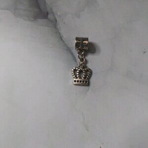 Regal Rise Crown Charm with Spacer Silver Royalty Accent